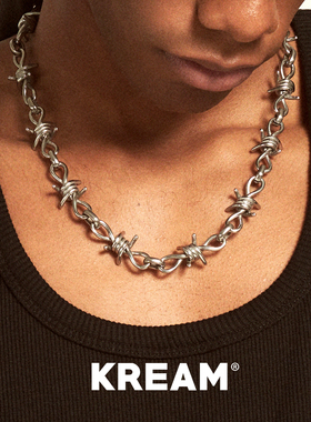 KREAM 钛钢荆棘项链男嘻哈个性潮流女锁骨链欧美潮流个性