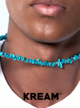 KREAM 原创不规则绿松石串珠项链男嘻哈女欧美潮流毛衣锁骨链情侣