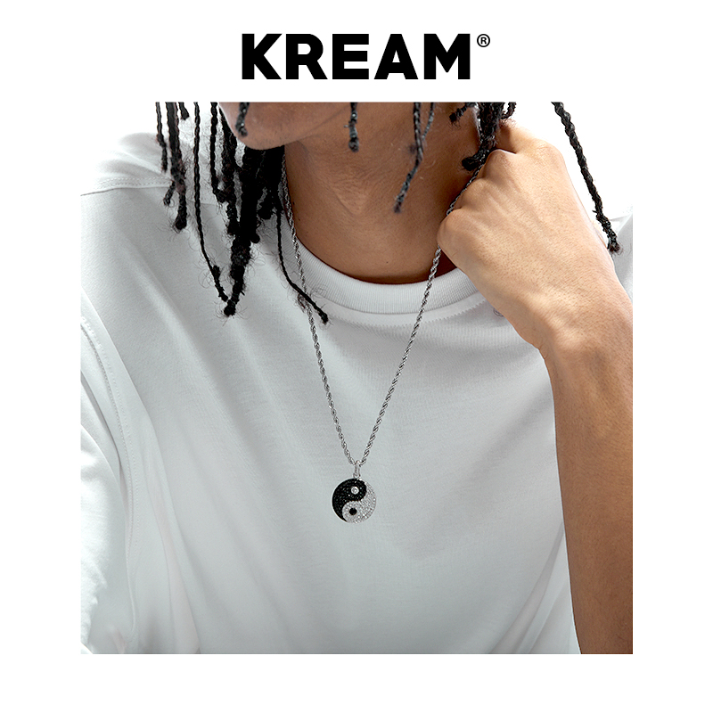 KREAM ICE Tai Chi满钻太极吊坠男嘻哈女同款项链-图2