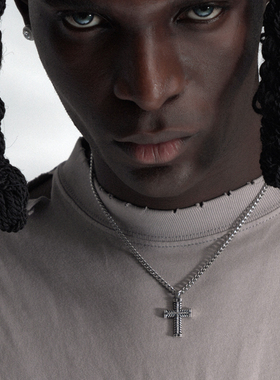 KREAMS925纯银做旧十字吊坠