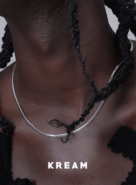 KREAM纯银银加密古巴锁骨链