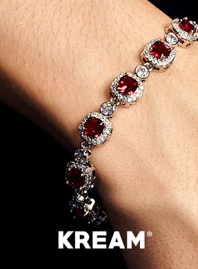 KREAM红石方糖满钻网球手链