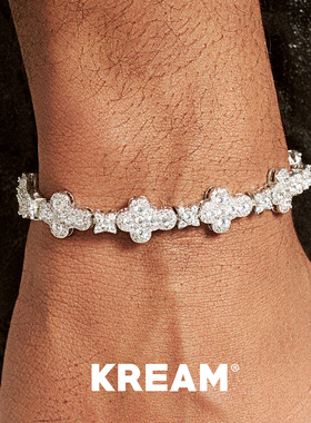 KREAM 满钻十字手链男嘻哈女欧美潮流个性手饰情侣礼物百搭高级感