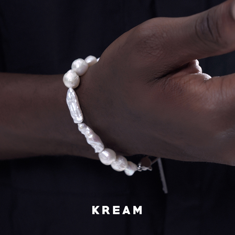 KREAM 原创天然淡水巴洛克异形珍珠手链男嘻哈女同款