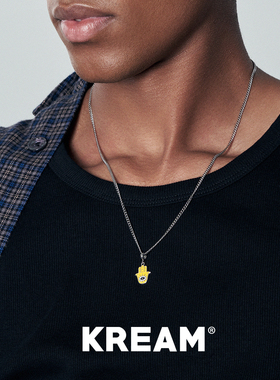 KREAM 925银法蒂玛之手吊坠男欧美个性复古项链女锁骨链情侣礼物