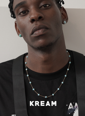 kream原创包金金拼接海纹石项链