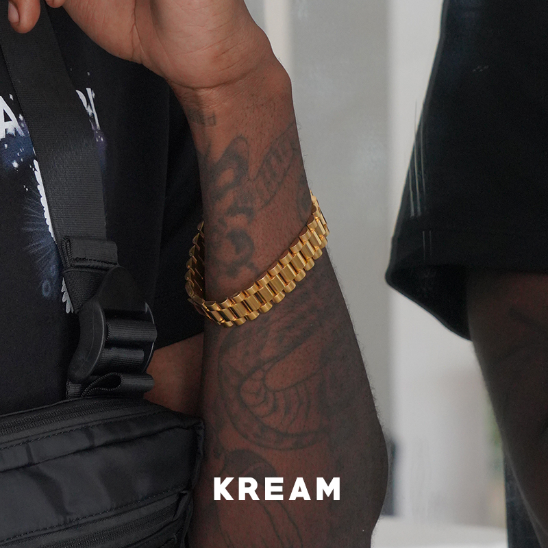 KREAM three rows Polishing bracelet 手链 男 hip hop - 图1