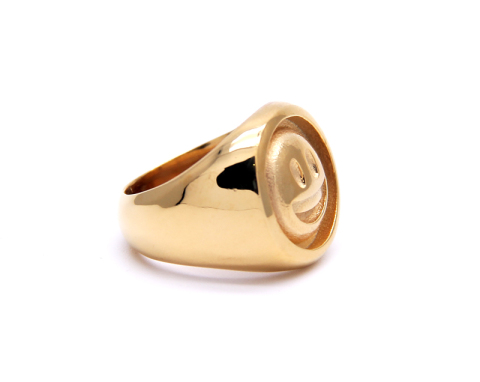 18K gold plated smile ring 镀金笑脸戒指男女情侣