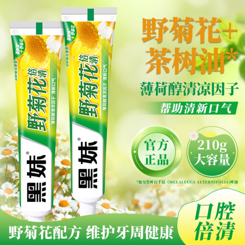 210g野菊花牙膏官方正品不含氟家庭装家用清新口气成人大容量牙膏 - 图1