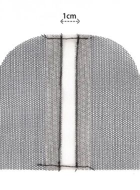 1-5pcs/bag 9*10.5cm Swiss Lace Elasticat Black Hair Net Piec