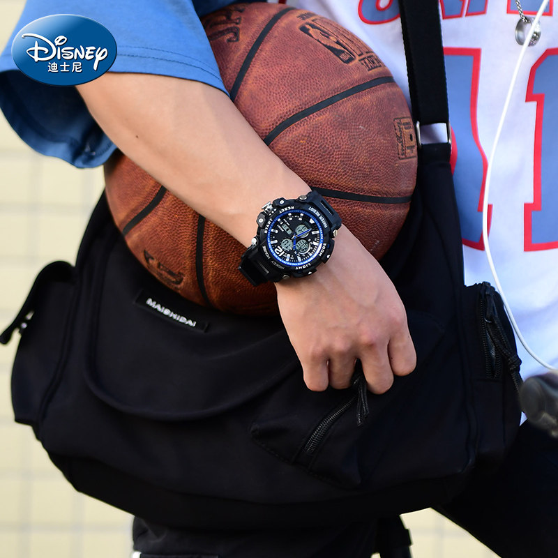 迪士尼男款潮流初中高中生电子表 美时嘉织手表国产腕表