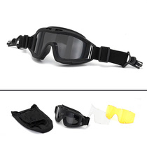 3 Lenses guide Wind mirror FASTMICH Helmet Locust Riot Goggles Military Fans Outdoor Riding Desert Glasses