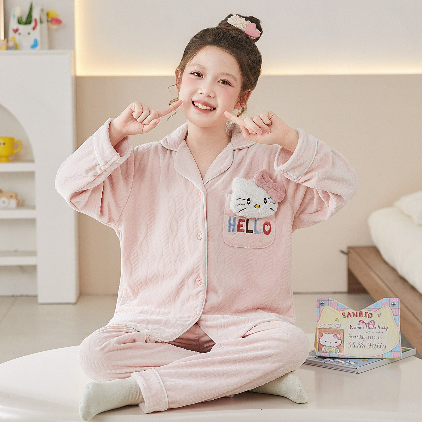 女童秋冬款睡衣2025新款法兰绒女孩宝宝珊瑚绒保暖套装儿童家居服,淘宝优惠券,粉丝福利购,淘宝优惠卷