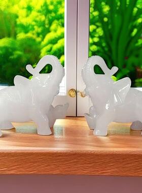 大象摆件一对开业乔迁礼品