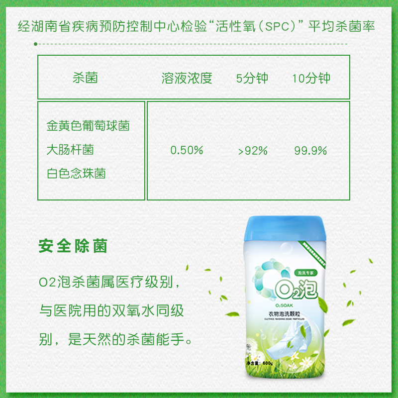 o2泡衣物泡洗颗粒正品家用洗衣神器家庭通用装600g02泡衣服洗衣粉-图0