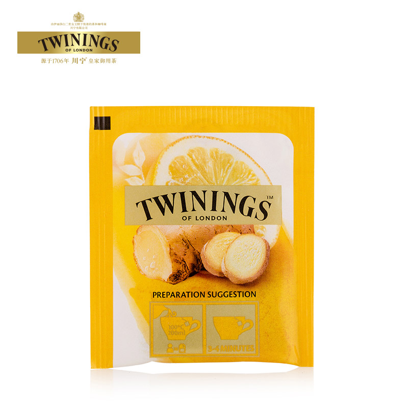 TWININGS海外旗舰店川宁/twinings 柠檬干姜茶花草茶 进口英国花茶茶叶茶包25片*23