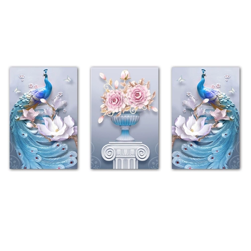 Mona Lisa Cross 2023 Новая гостиная простая и современная доставка Peacock Pictures Три -Union Simple Emelcodery