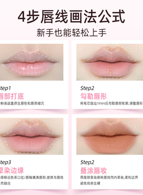 【嘟嘟唇型】双头唇线笔勾勒丰唇