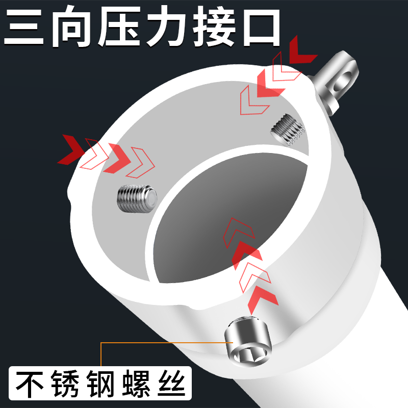 铝合金 监控球机支架吸顶吊装延长固定摄像头室外转接口螺纹立杆 - 图0