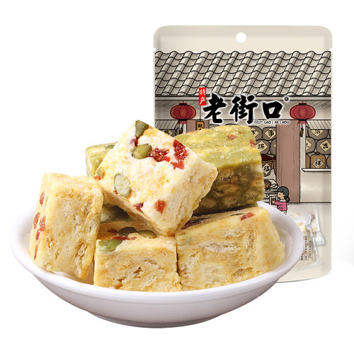 【第二件优惠】老街口原味抹茶味雪花酥250g休闲零食小吃手工糕点 - 图3