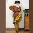 Hua Xiangzhi Tang Dynasty Tencel Round Neck Robe Hanfu Suit