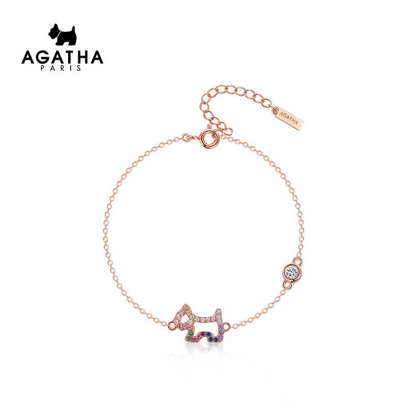 agatha /瑷嘉莎新款女镂空小狗手链 agatha手链