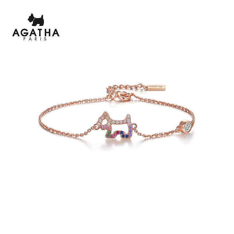 agatha /瑷嘉莎新款女镂空小狗手链 agatha手链