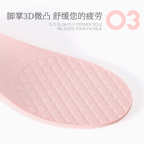 2双 内增高鞋垫女软底舒适透气运动减震隐形马丁靴增高垫男冬季 - 图3