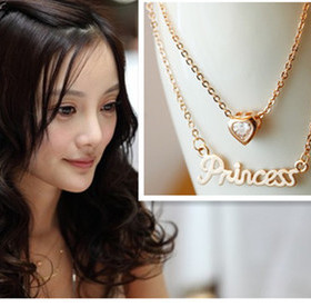 金太郎的幸福生活 双层项链 镶钻项链 18K 玫瑰金