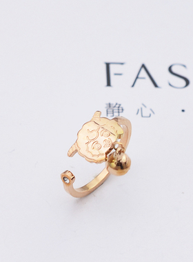 包邮  清仓 生肖马镀18k玫瑰金戒指  尾戒 开口戒指 日韩版潮人