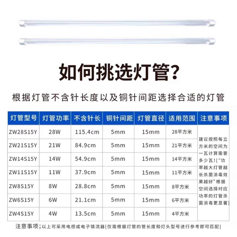 新亚特T5 8W11W21W28W臭氧紫外线消毒灯杀菌灯管传递窗超净台灯管 - 图2