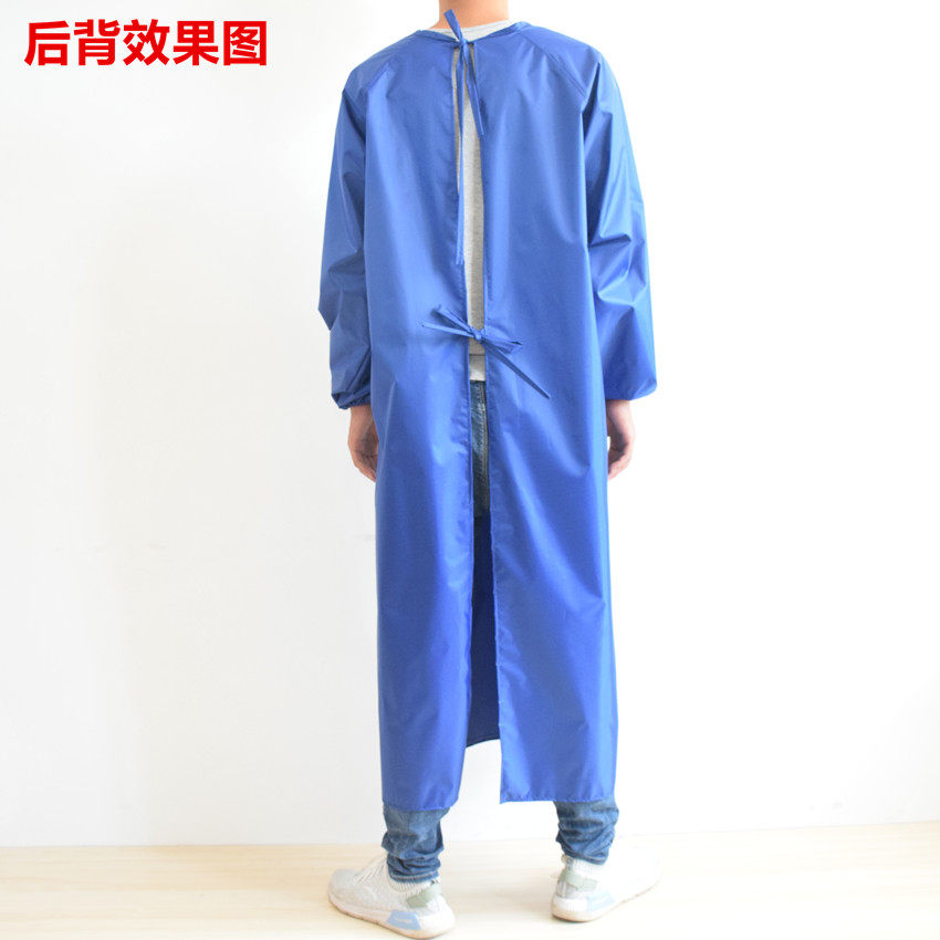 防水防油耐酸碱长袖有袖围裙罩衣成人男女工居家反穿衣韩版倒背衣,淘宝优惠券,粉丝福利购,淘宝优惠卷