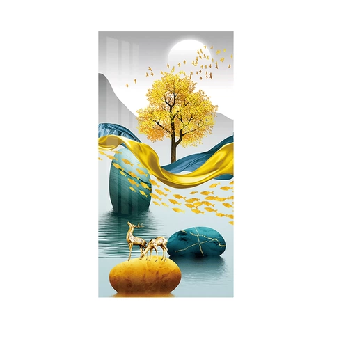 2021 Новый 5D Diamond Drillingпольский крыльцо FA Cai Deer Living Room Point Brick Cross Emprocery Light Luxury Hyundai 2022 2022