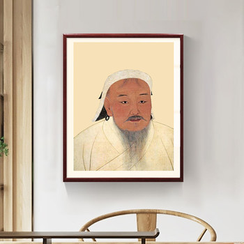 Genghis Khan Diamond Painting 2024 New Khan Portrait Celebrity Great Man Portrait Dot Brick Cross Stitch 2023