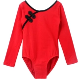 Детская красная классическая этническая спортивная одежда, китайский стиль, короткий рукав