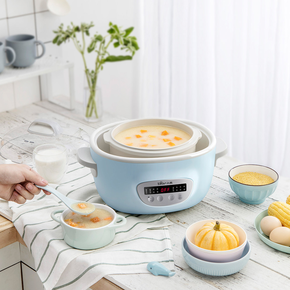 小熊隔水炖电炖盅2.5升家用砂锅 乐品电器电炖/煮粥锅/文火炉