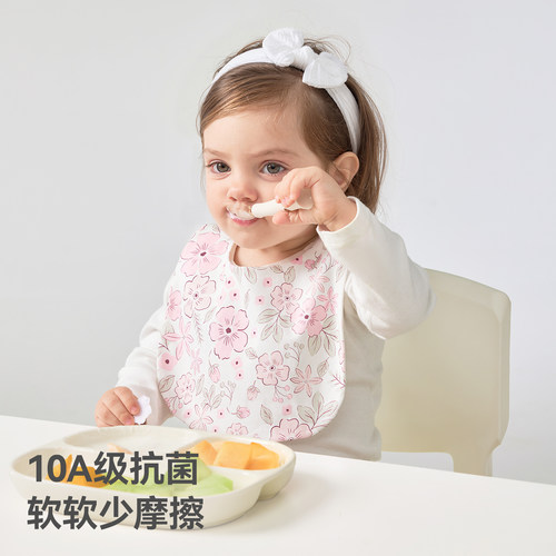 贝肽斯口水巾新生婴儿纯棉a类围嘴男女宝宝一岁围兜防水速干围脖 - 图2