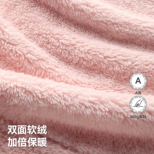 贝肽斯儿童睡衣宝宝家居服套装保暖加厚衣服秋冬外套亲子装珊瑚绒 - 图2