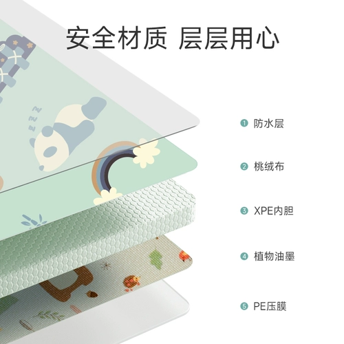 贝肽斯 Детский экологичный игровой коврик для домашнего использования, нетоксичный напольный коврик без запаха для ползания, увеличенная толщина