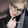 Korean version of black-framed myopia glasses for women with big faces to make them slimmer without makeup