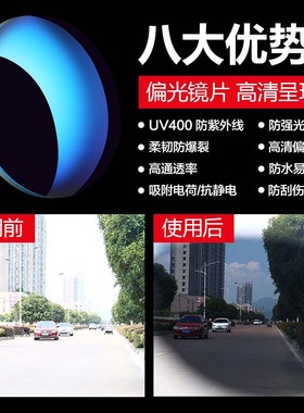 带有度数近视墨镜偏光男