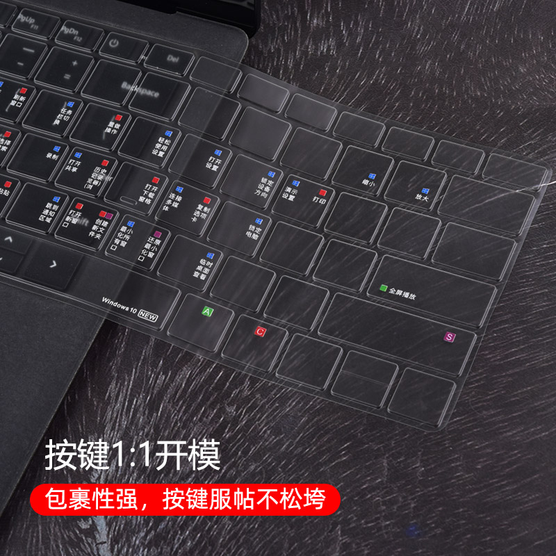 微软Surface Pro9/8/7/6/5/4 Win10功能快捷键盘膜Go/2/3 Laptop/2/3/4/5电脑保护Book 13.5/15寸防尘罩透明-图1