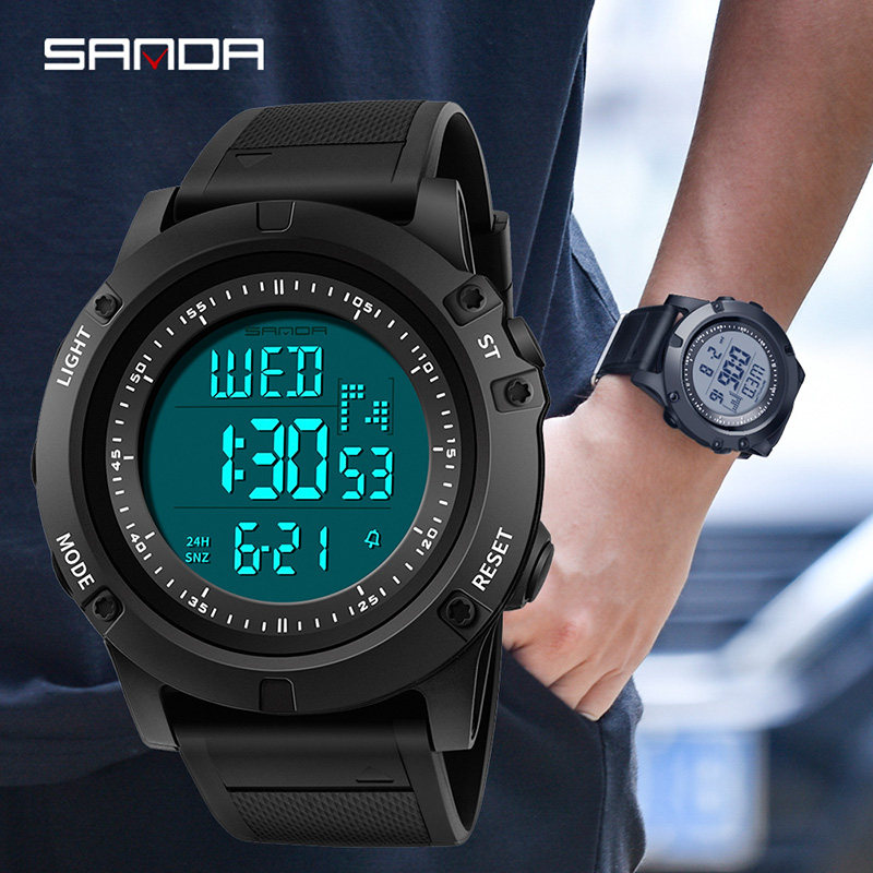 男士初高中学生青少年防水电子表 三达手表国产腕表