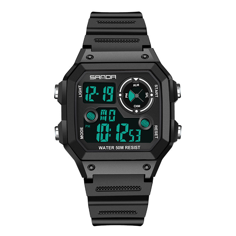 男士初高中学生青少年防水电子表 三达手表国产腕表