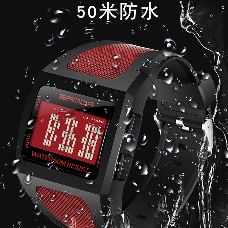 欧美风手表男士方形时尚 三达手表国产腕表