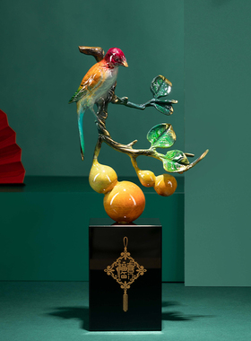 平安喜乐苹果摆件大气装饰品