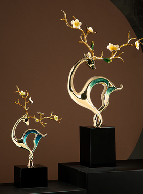 酒柜摆设玄关装饰工艺品轻奢大气