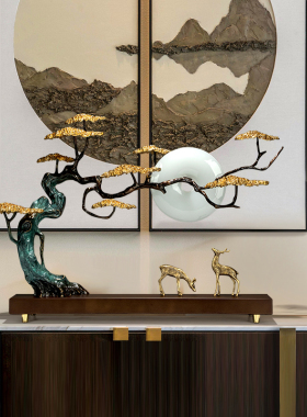 飞鸟集黄铜装饰桌面摆件