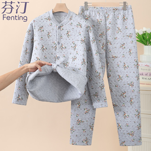 ຊຸດຊັ້ນໃນຂອງແມ່ຍິງ Cardigan ຜ້າຝ້າຍທີ່ບໍລິສຸດລະດູຫນາວຫນາຫນາ
