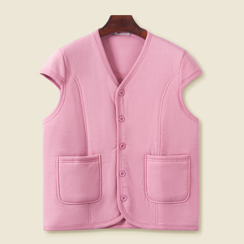 秋冬季纯棉坎肩全棉三层内衣马甲 芬汀保暖上装